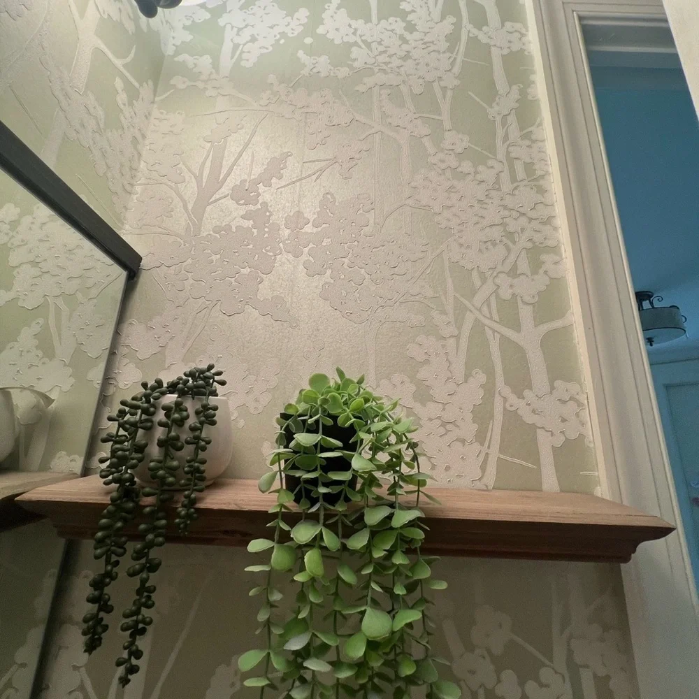 NEW Anthropologie Candice Olson York wallpaper green botanical textured CN2160